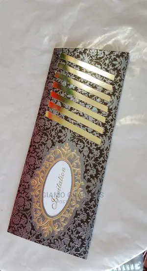Wedding Cards (Invitations), Gold and Grey
