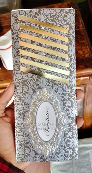 Wedding Cards (Invitations), Gold and Grey