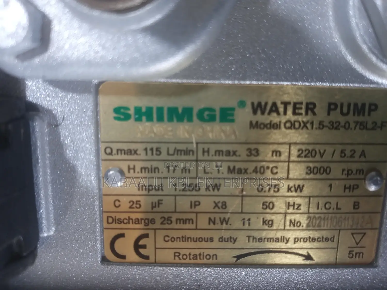 SHIMGE Submersible Water Pump