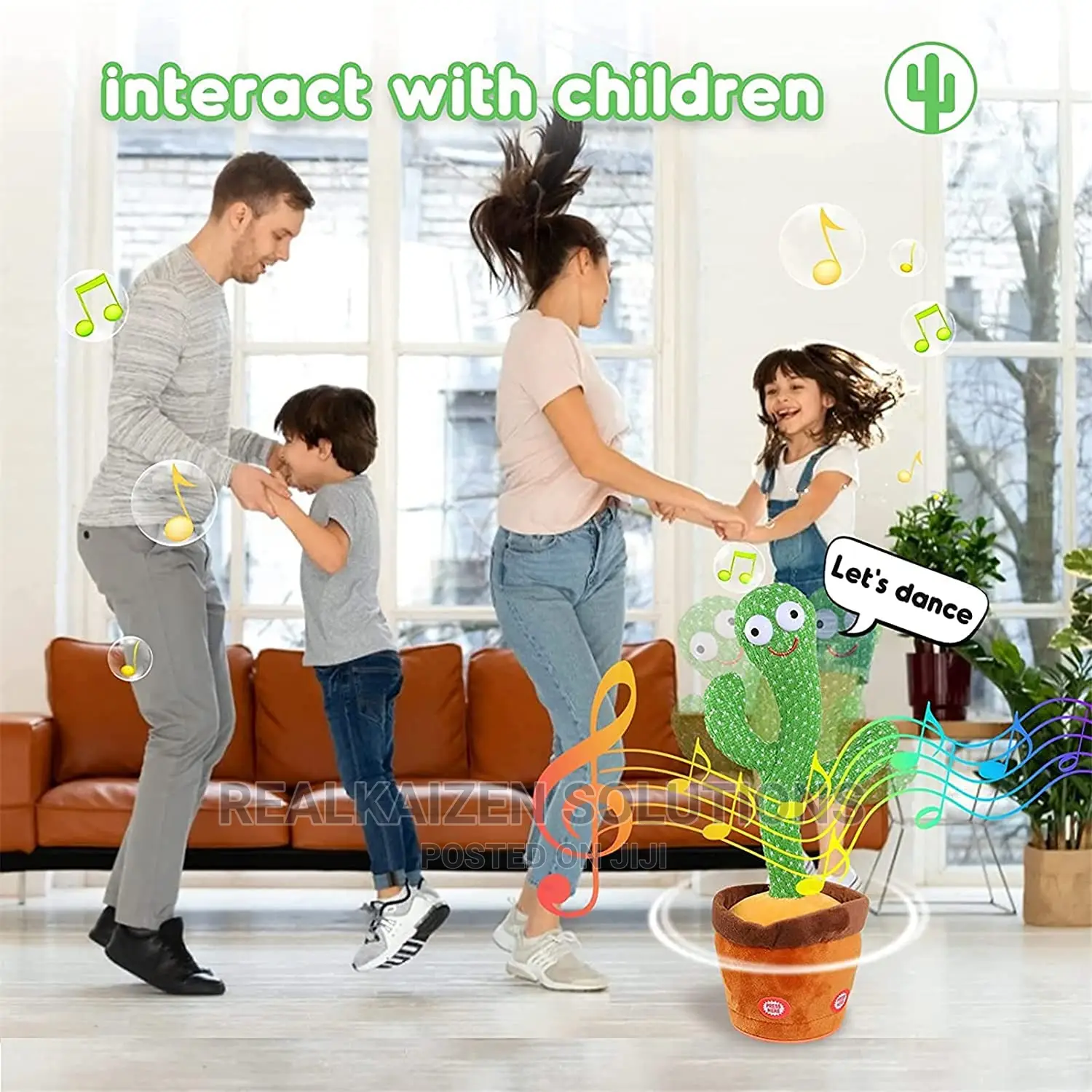 Dancing Cactus Plant Talk Repeat Funny Kid Decor Toy