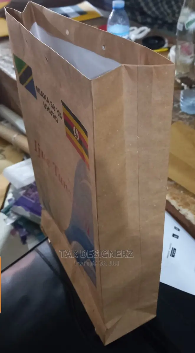 Paper Bags With Back White