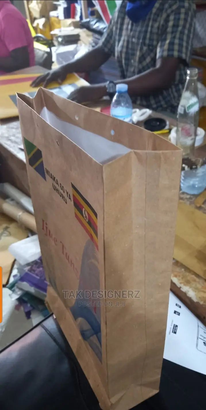 Paper Bags With Back White