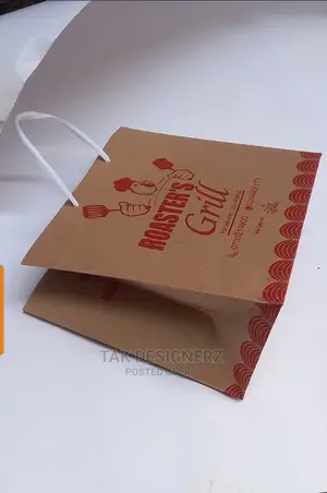 Medium Sliver Plate Take Away Paper Bags