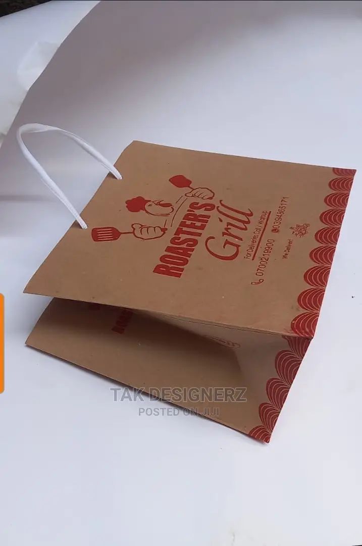 Medium Sliver Plate Take Away Paper Bags