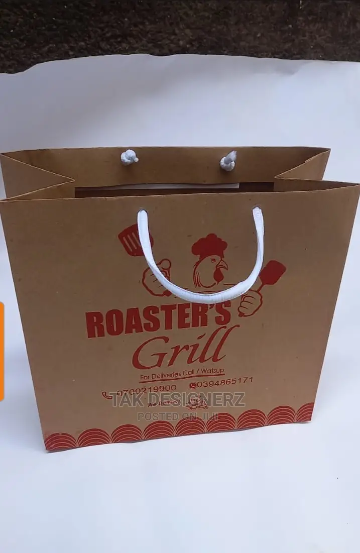 Medium Sliver Plate Take Away Paper Bags