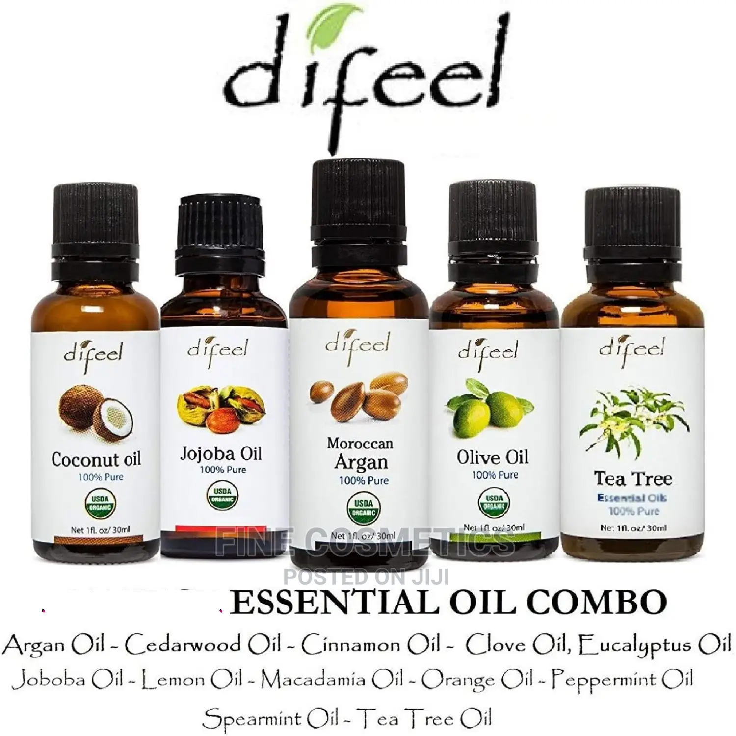 1pc Difeel 100% Pure Natural Essential Oils Big Size 30ml