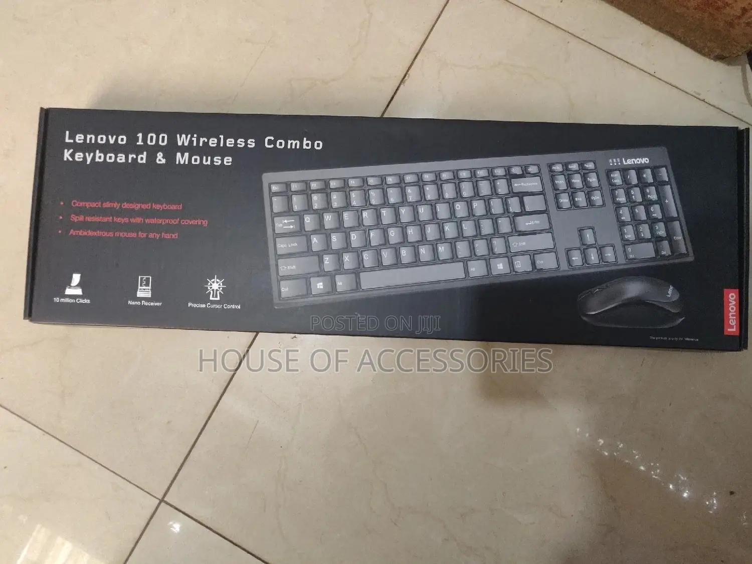 Lenovo 100 Wireless Keyboard and Mouse Original