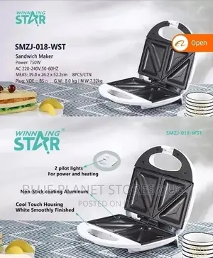Winningstar "2 Slices" Sandwich Makers || 750w || ST-9302