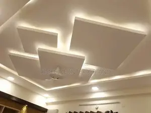Square Shapes Gypsum Ceilings Designings.