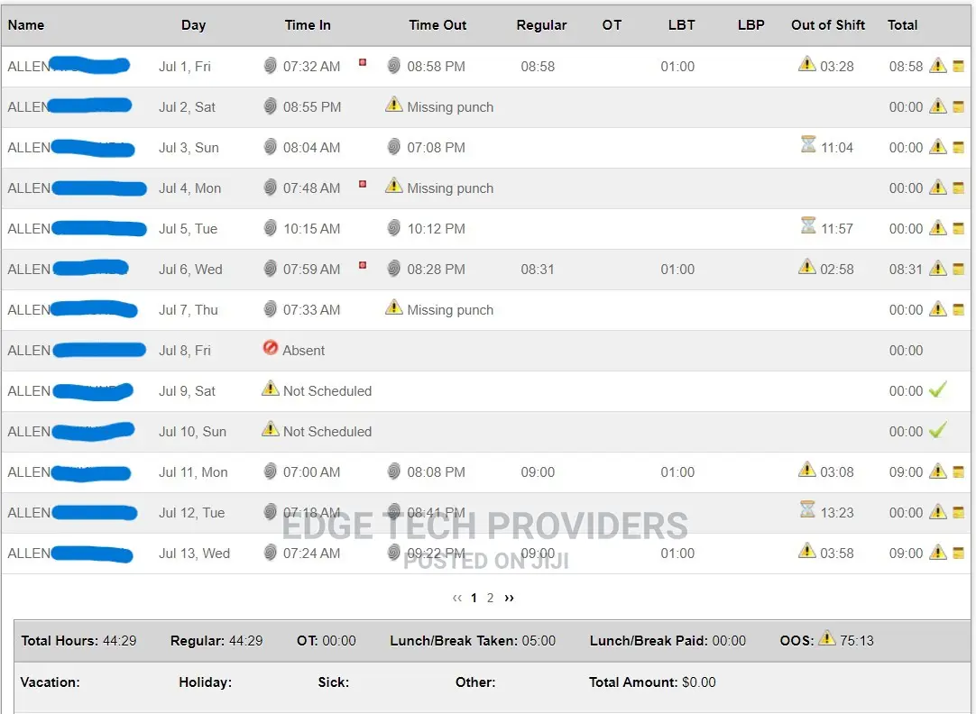 Time And Attendance Tracking