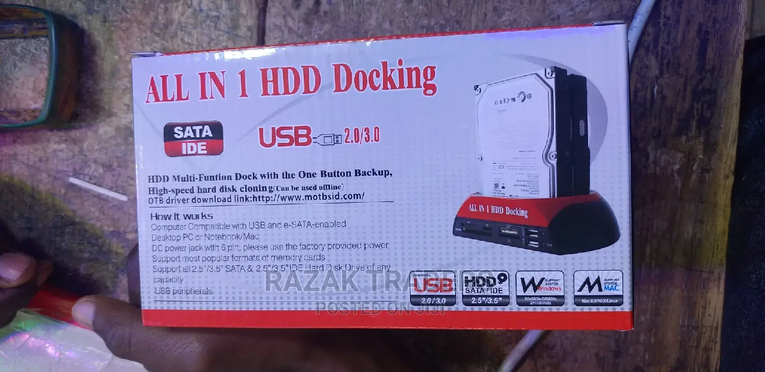 All in 1 HDD Docking Station USB 2.0 2.5" 3.5"