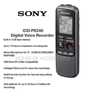 4gb Sony Px240 Voice Recorder