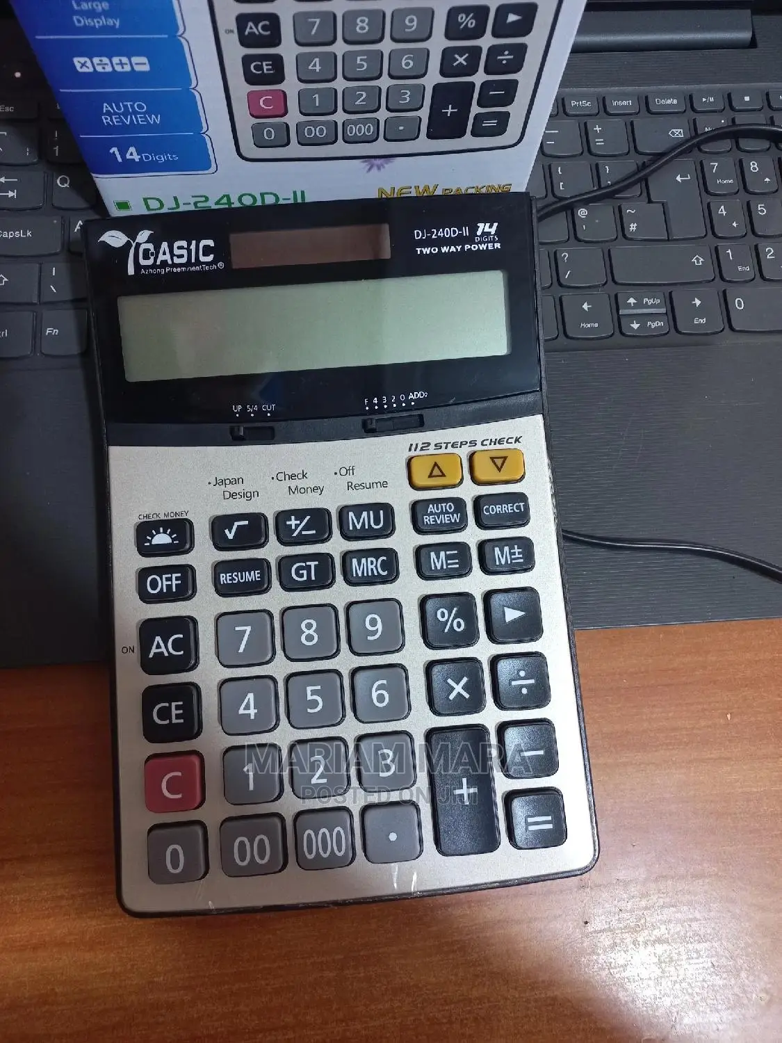 Business Calculator With Money Detector Light Attached