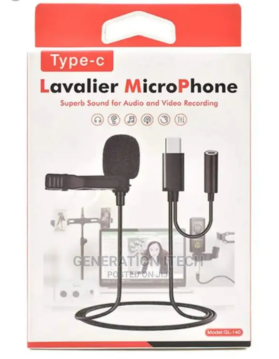 Lavalier Microphone Type C With Headphone Play Back