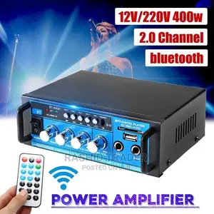 400w12v/ 220V HIFI Audio Stereo Amplifier Bluetooth FM 2