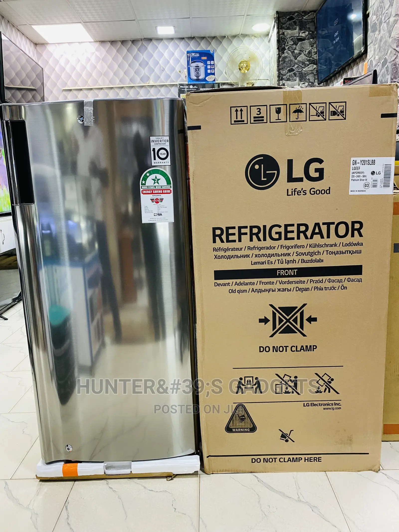 Lg Refrigerator 201 Liters Stainless Finishing