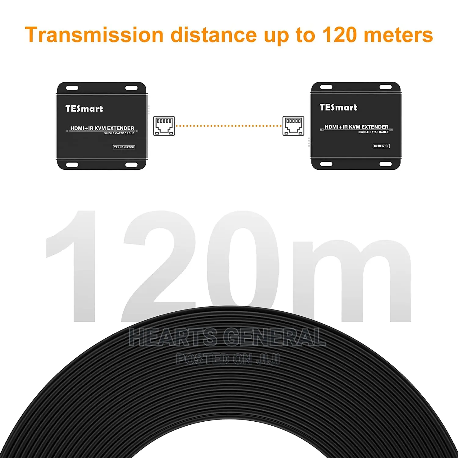 Tesmart 120M HDMI KVM Extender Over Ehernet TCP/IP Cat5e/6