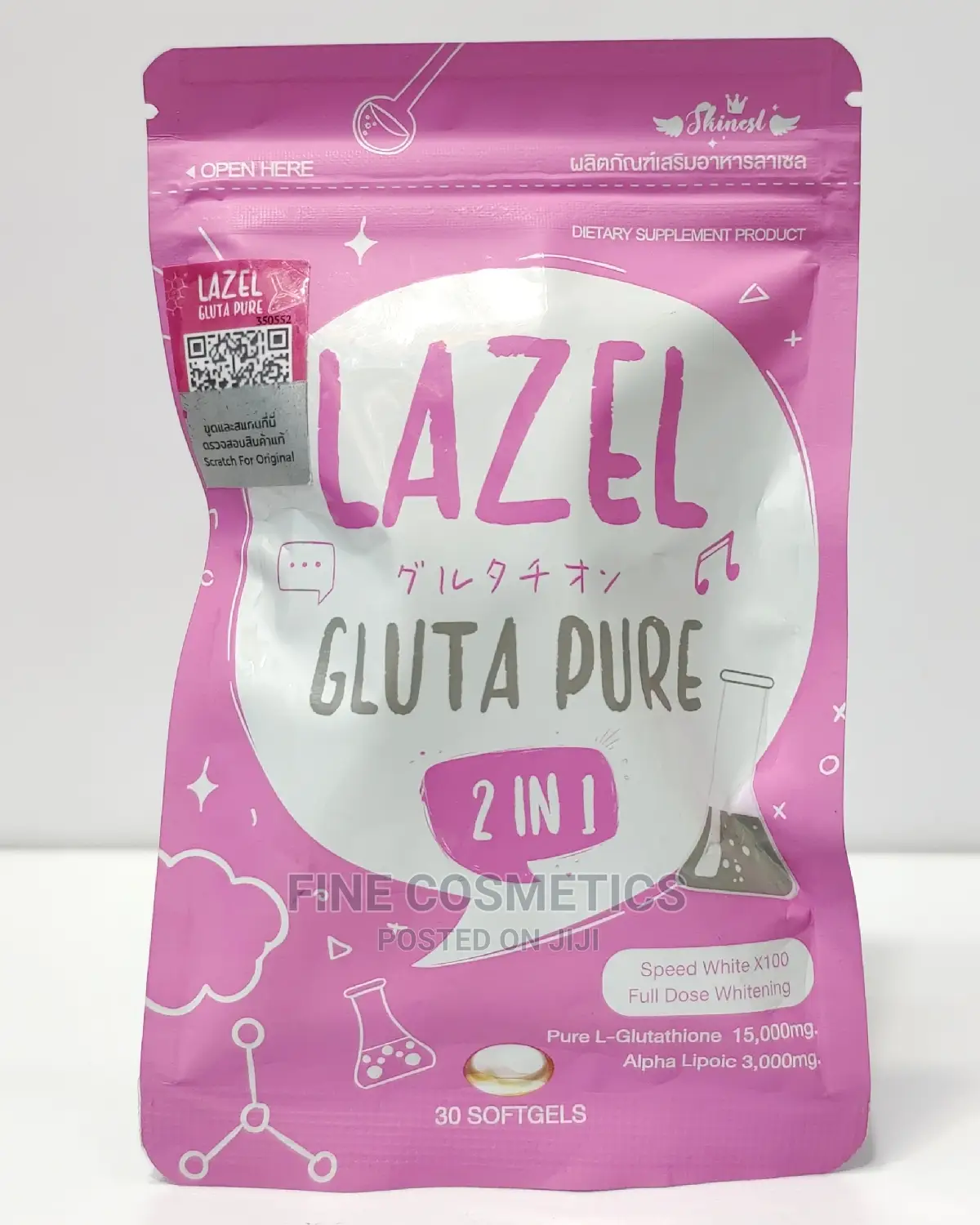 LAZEL Pure Gluta 2-In-1 Speed White Full Dose 30 Gel Tabs