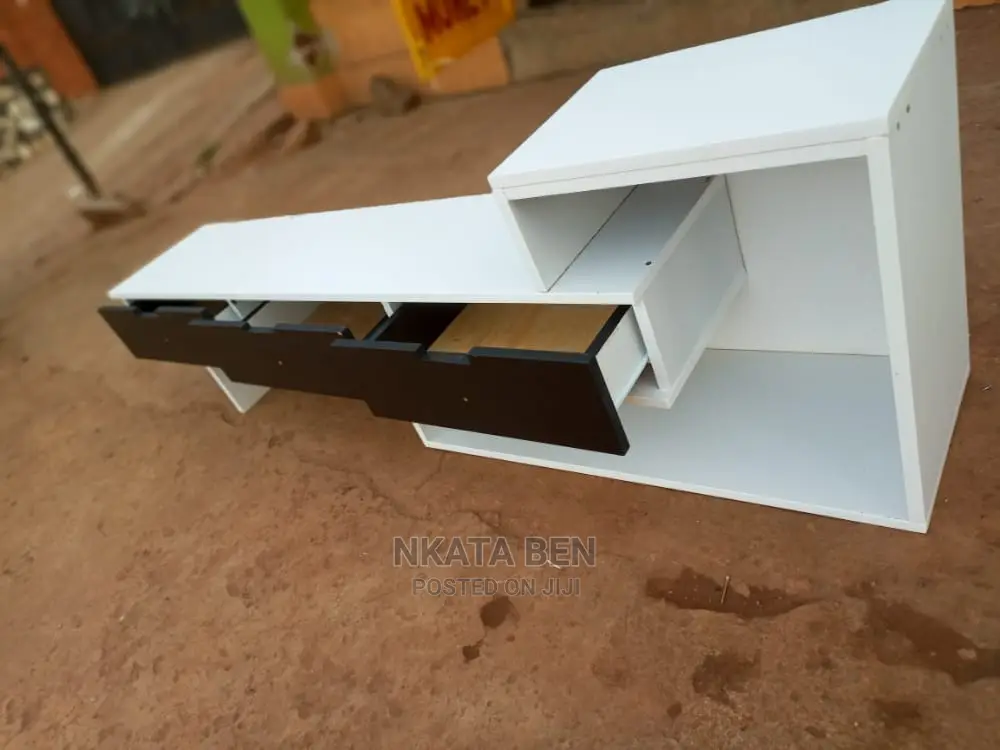 White and Black Tv Stand