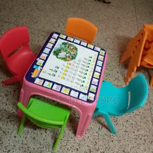 Plastic Kids Set of Chairs and Table