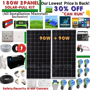 180w 2panel Solar System Full Kit