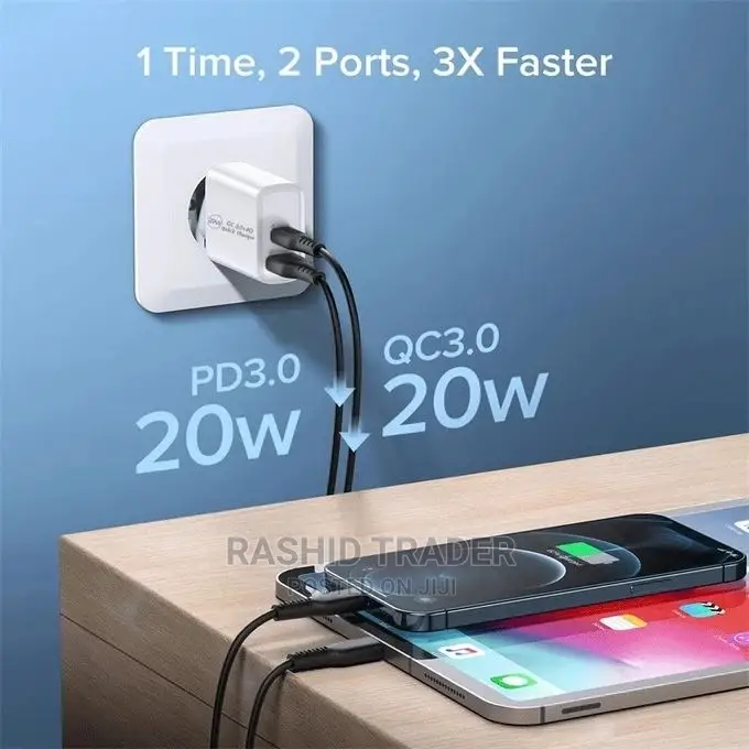 PD 20W USB Type C Charger LED Adapter Fast Phone Charge