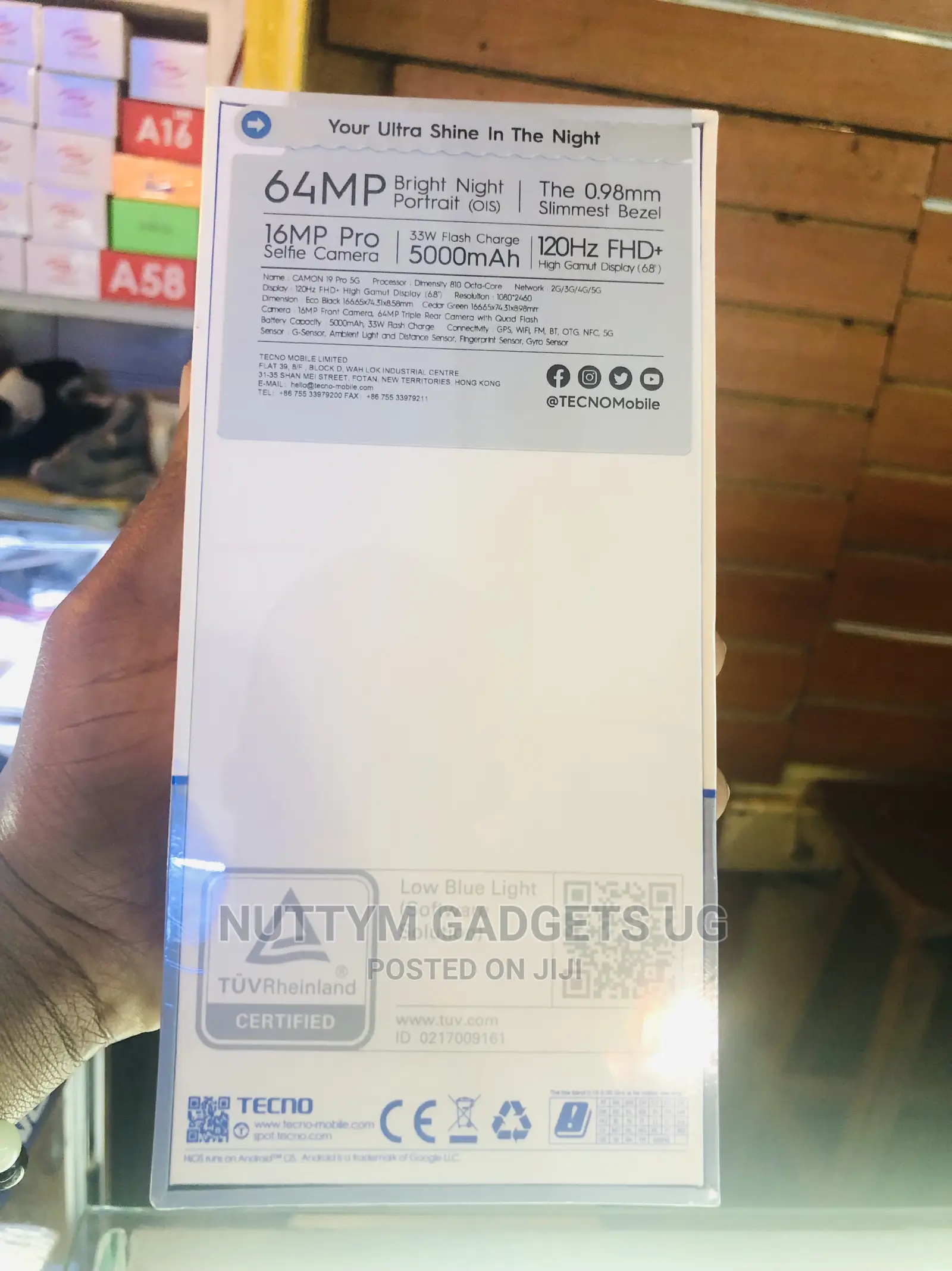 New Tecno Camon 19 Pro 256 GB Black