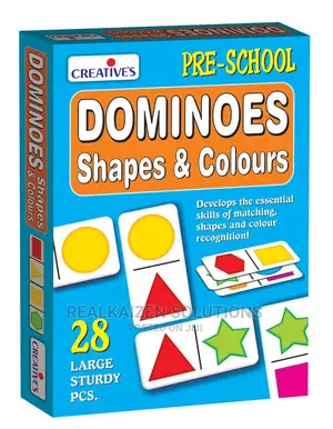 CREATIVES Educational Dominoes Shapes and Colours Card Game