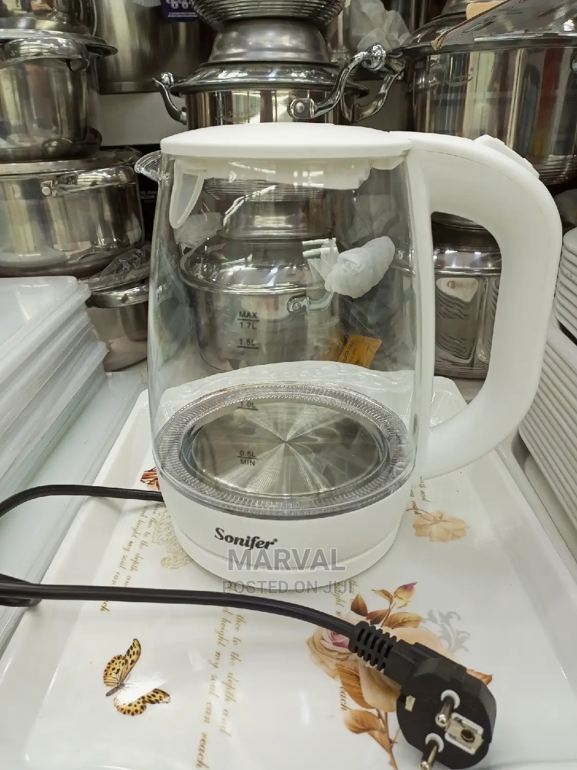 Glass Cordless Electric Water Kettle(Sonifer)