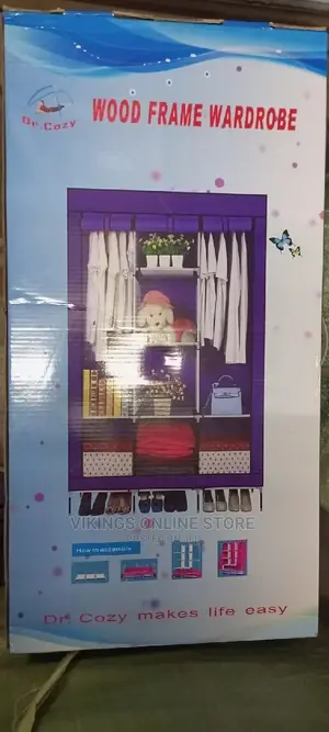 3 Column Wooden Frame Wardrobe With Shoe Rack