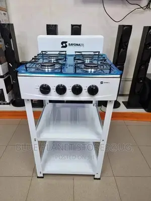 Sayona 4 Burner Gas Stove With Stand/Cabin Racks || SGB-4464