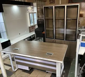 Set of Office Tables and 3 Door Filing Cabinet
