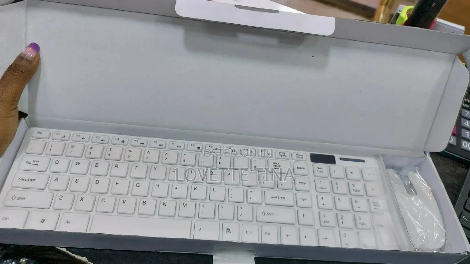 White Wireless Keyboard and Mouse
