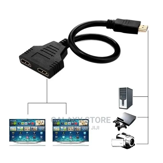 HDMI Port 1 in 2 Out Splitter Cable