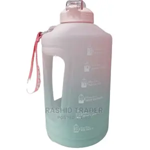 2.3L Time Marked Fitness Jug Outdoor Frosted Water Bottle