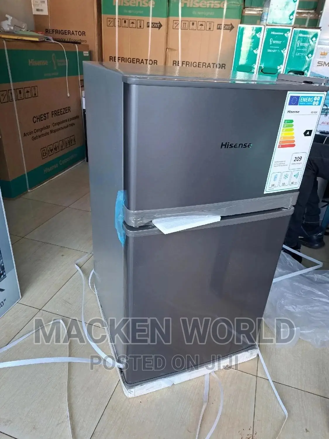 100L Hisense Double Door Fridge New