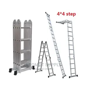 4x4 Multi-Purpose Aluminum Folding Ladder - Silver