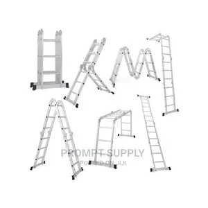 3x4 Multi-Purpose Aluminum Folding Ladder - Silver