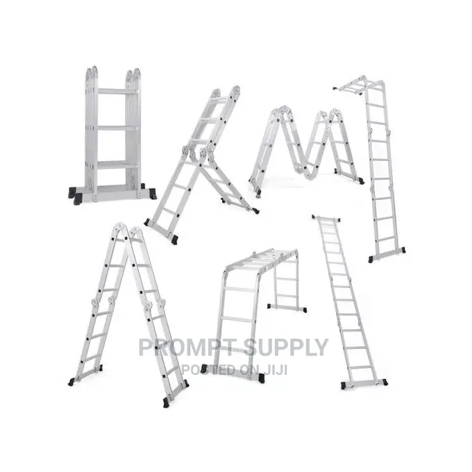 3x4 Multi-Purpose Aluminum Folding Ladder - Silver