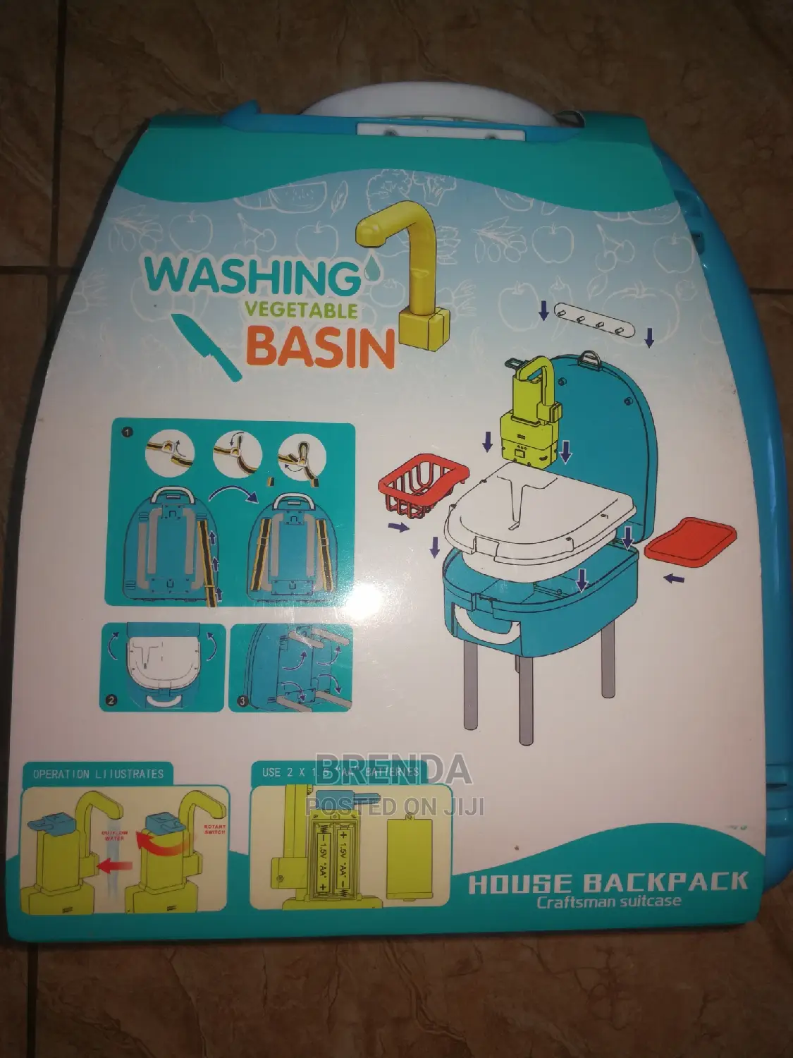 Brand New Kids Washing Vegetable Basin Backpack
