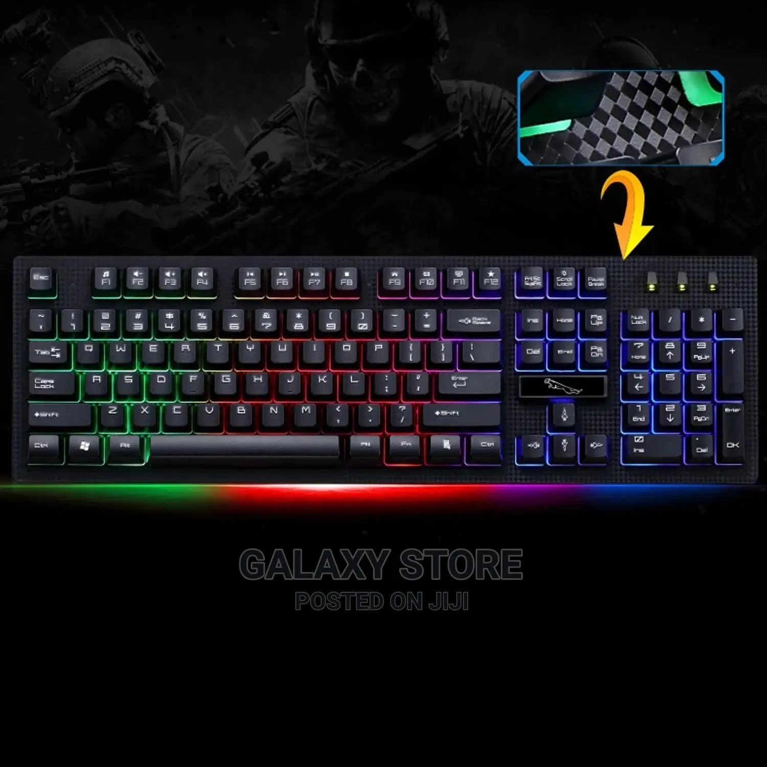 RGB Gaming Color Lighting Pc Keyboard and Mouse Combo