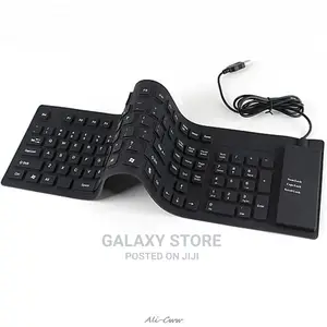 Portable Flexible Rubber Keyboard(Usb) Wired for Pc