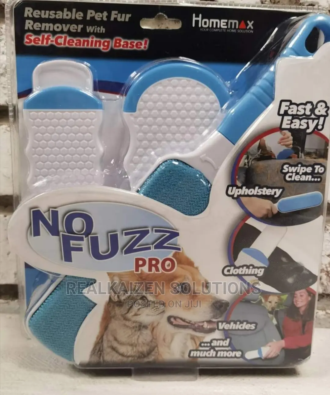HOMEMAX No Fuzz Pro Self Cleaning Hair Fur Remover