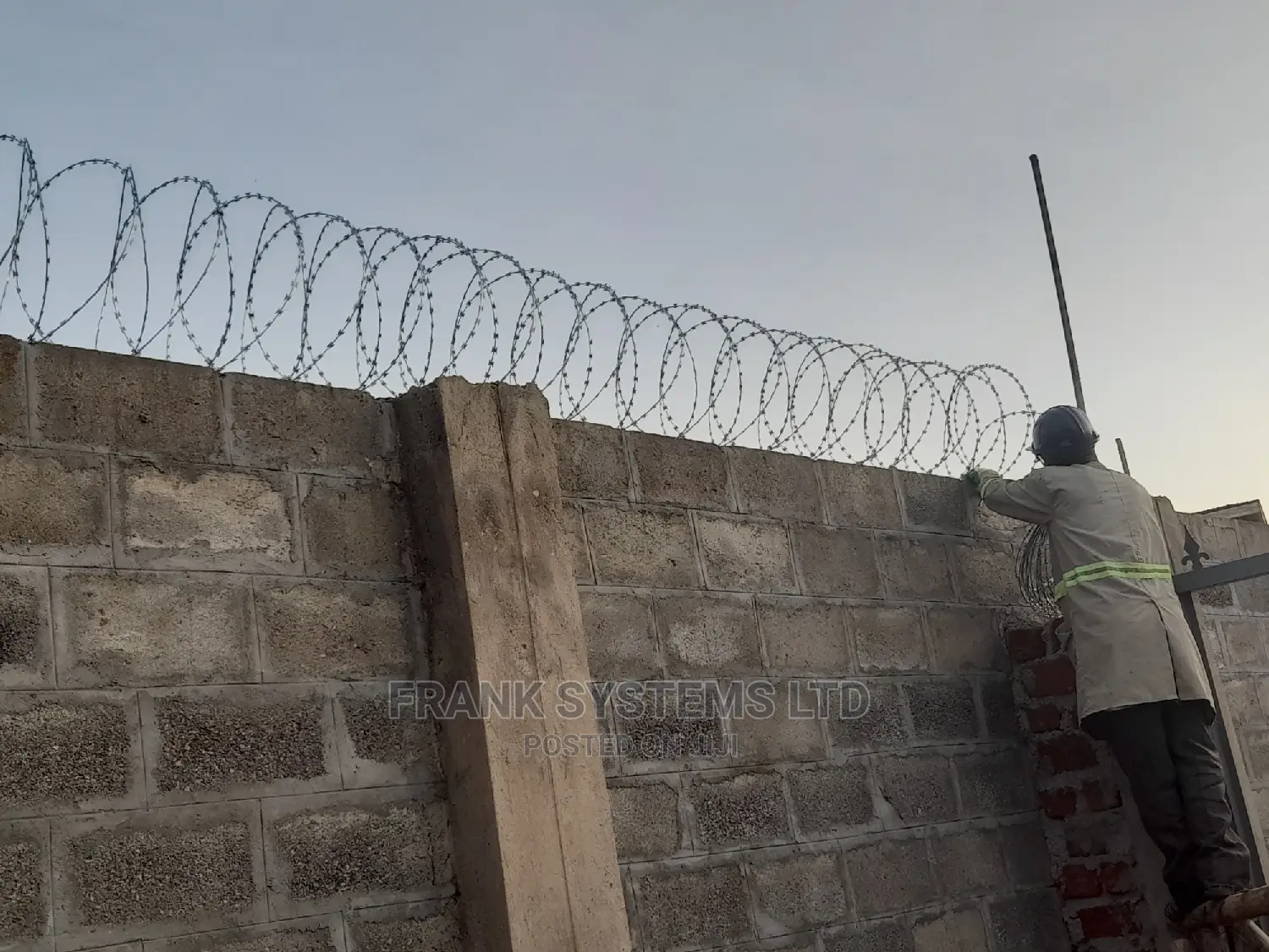 Razor Wire Fencing Installation, Galvanised Stainless