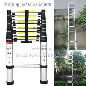 3.8meters Adjustable Telescopic Aluminium Folding Ladder