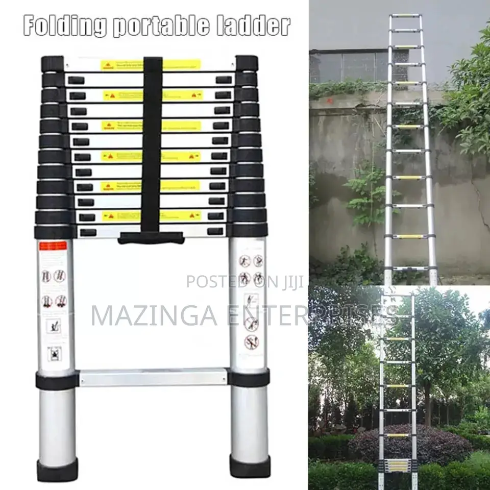 3.8meters Adjustable Telescopic Aluminium Folding Ladder