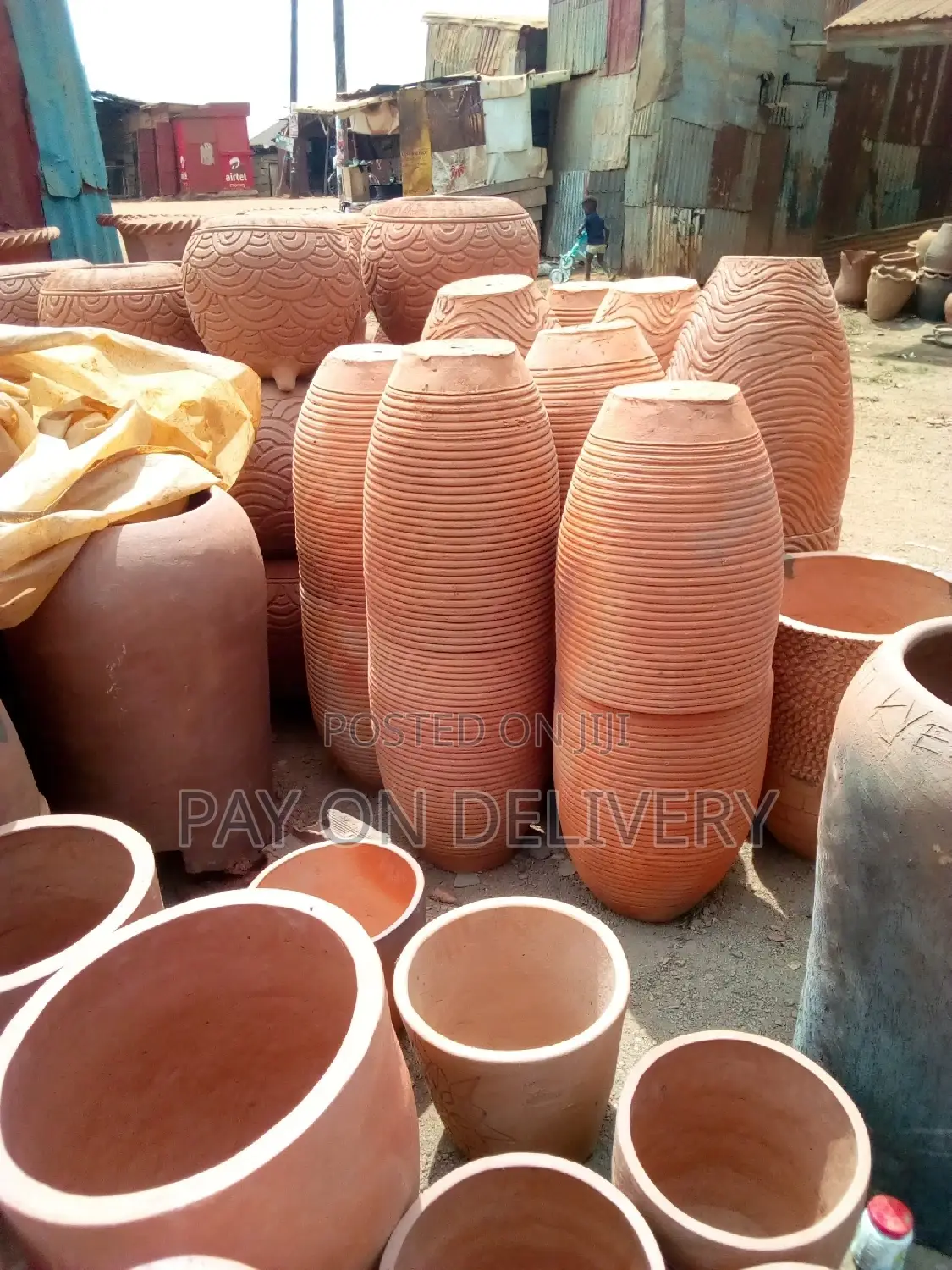 Styled Clay Flower Pots