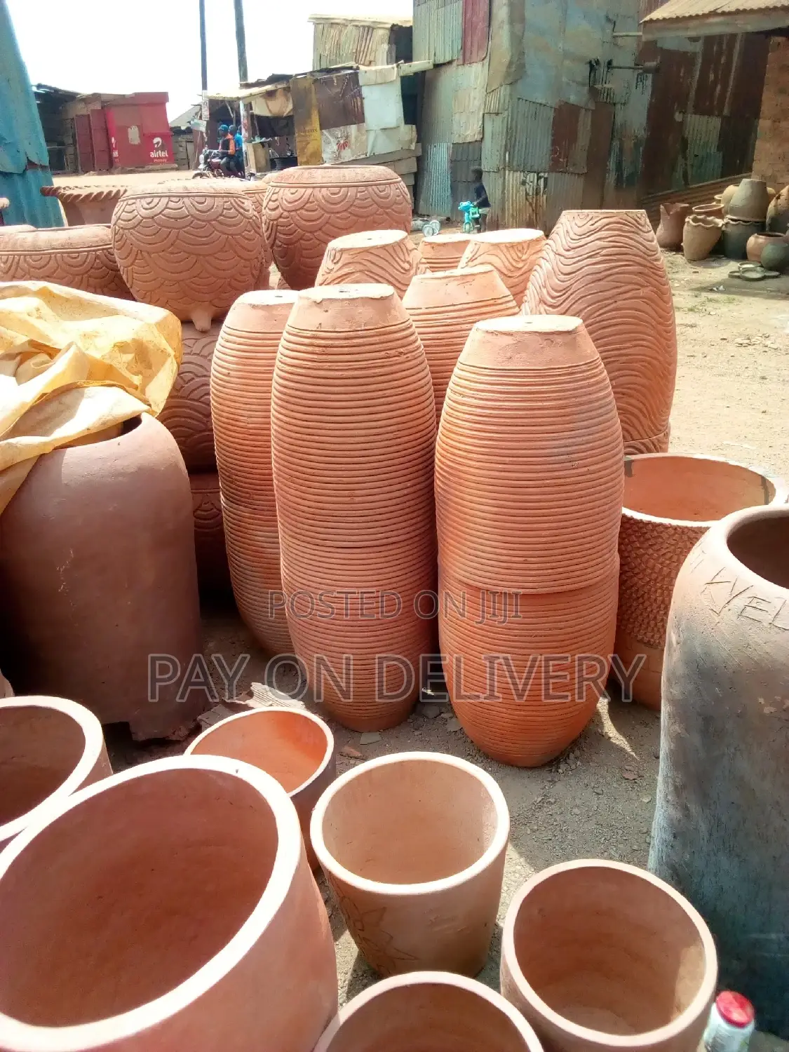 Styled Clay Flower Pots