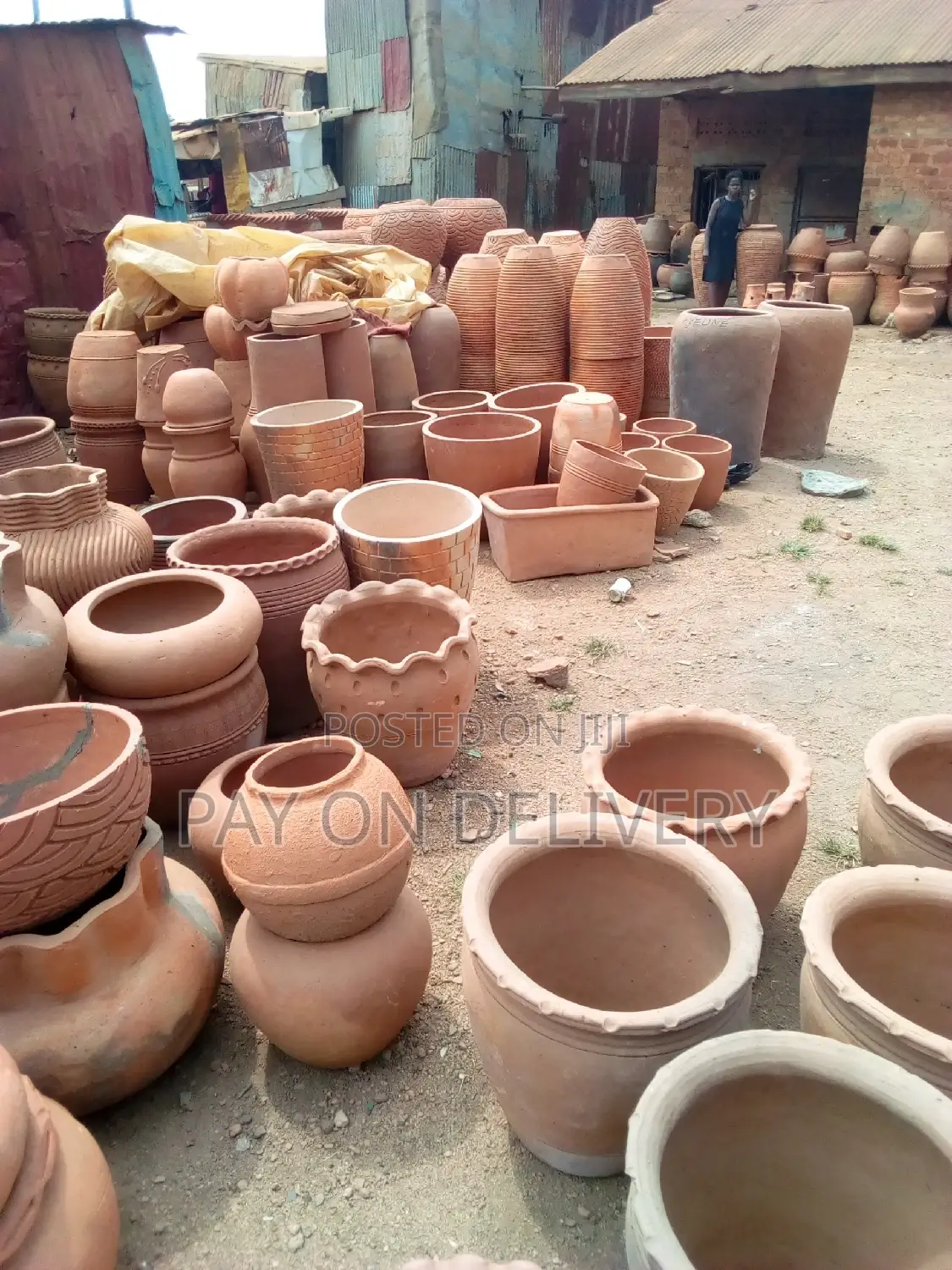 Styled Clay Flower Pots