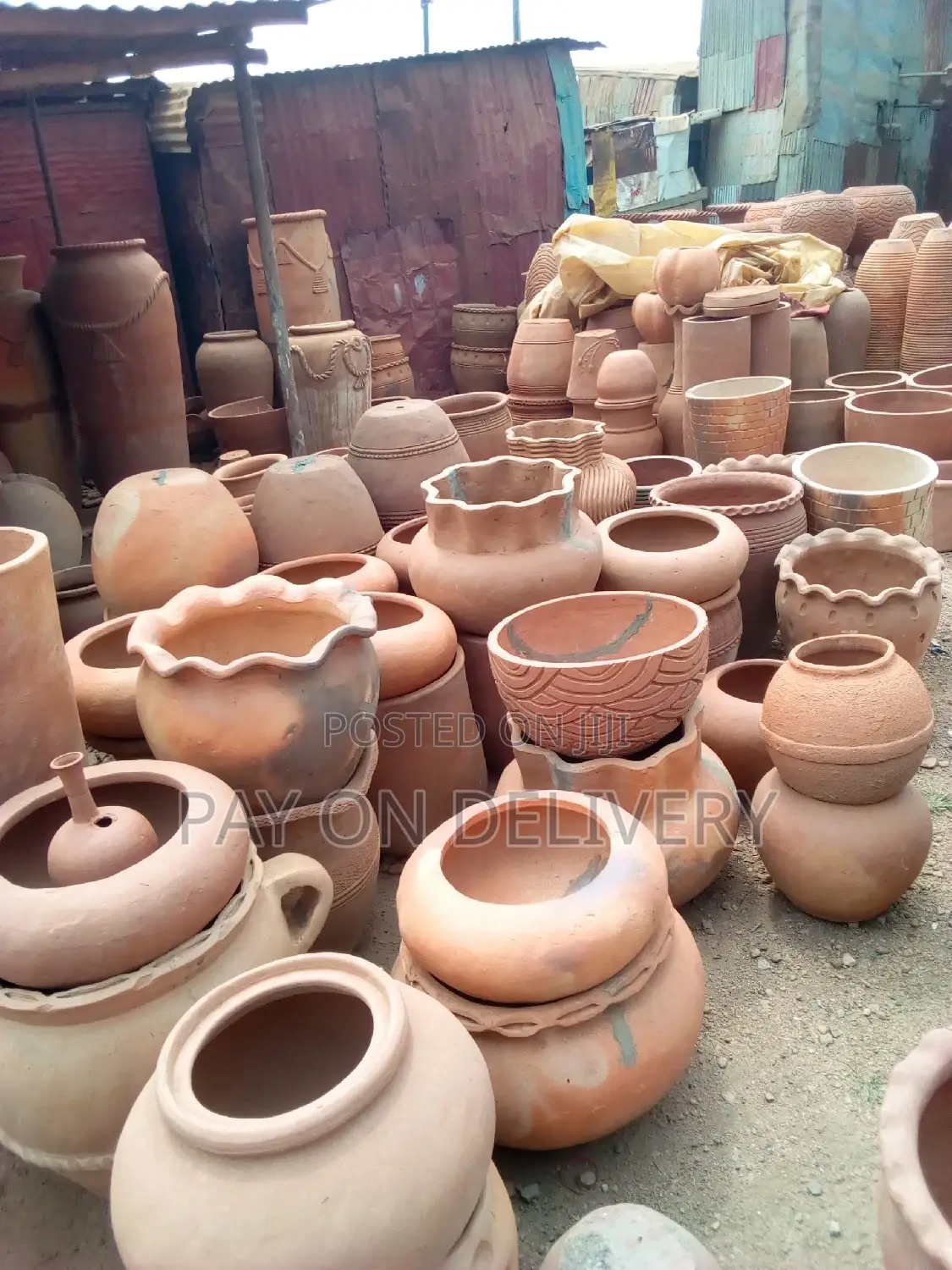 Styled Clay Flower Pots